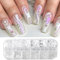 Nail Art Rhinestones Flatback Pearls Charms, Flat Back Nail Gems Crystals Nail Flatback Gems Half Round Pearl for Acrylic Nails Crystals Supplies Half Round Design Accessories DIY Decor