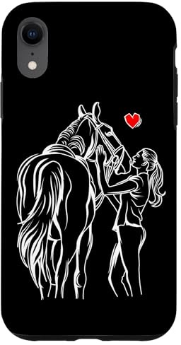 Pferde Mädchen Liebe Reiterin Pferd Liebhaber Hülle für iPhone XR