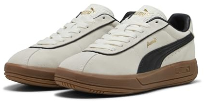 PUMA Damen Club Klassika Sneakers 40.5, Warm White Black Gold