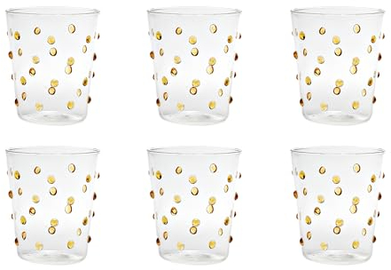 Bicchiere Zafferano Party Tumbler Giallo oro 45 Cl Set 6 pezzi In Vetro