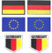 6 Stück Deutschland Patch, 2 Stück PVC Deutschland Flagge Patches Klett EU Germany Bestickt Aufnähen Hüte Kleidung Jeans, Taktisches Militär Bundeswehr Klett Aufnäher (German)