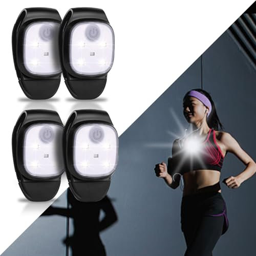Yuragim LED Clip Lampe,Running Light Lauflicht LED Stirnlampe USB Wiederaufladbar Wasserdicht Kopflampe Kleinstirnlampe Brustlampe Sicherheitslicht Laufzubehör für Joggen Läufer Angeln Camping Wandern