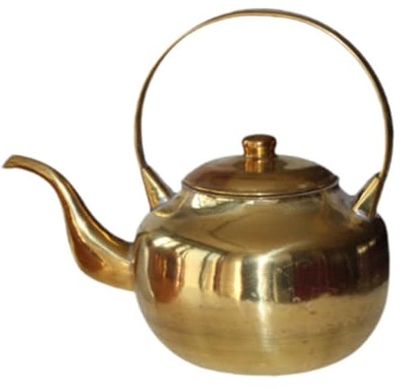 LOVIVER Coffee Pot Copper Kettle,1.2L Copper Top Handle Kung Fu Tea Pot,Retro Copper Teapot,Hot Water Kettle for Induction/Gas Stoves, violet