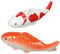 Shnmin 2 Piezas Peces Koi de Acuario Flotantes, Peces Flotantes de Cerámica, Koi-Fish Figuras Flotantes, para Acuarios, Acuarios de Cristal, Estanques, Fuentes, Mesas de Centro y Otros Paisajes