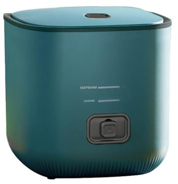 HmLotd Mini Olla arrocera Olla arrocera Antiadherente portátil, 1,2 litros de Capacidad, 200 W, Baja Potencia, 12 h, automática, Mantiene Caliente, Revestimiento Antiadherente, fácil de Limpiar