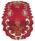 Generisch Rote Eleganz zu Weihnachten Tischläufer Tischband Deckchen dunkelrot weiß umramdet Bestickt mit Kerzen (ca. 45x110 cm)