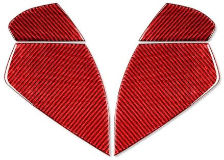 NYSQOFMB Auto Abdeckung Side Dashboard Decoration Patch Carbon Fiber Car Stickers for 718 982 for Cayman Gt4 for Boxster Gts 2016-2022 Interior(Rot)