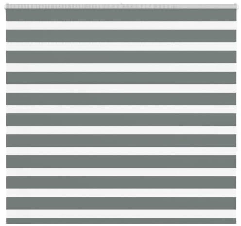 vidaXL Zebrarollo Dunkelgrau 155x150 cm Stoffbreite 150,9 cm Polyester, Zebra-Rollo, Doppelrollo, Zebra-Jalousie für Fenster, Doppelrollo, Zebra-Rollo
