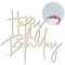 AFCJLTO Cake Topper Happy Birthday aus Holz,Happy Birthday Cake Topper,Tortenstecker für Geburtstagstorte,Kuchendekoration zum Geburtstag für Kinder und Erwachsene,10cm*14cm
