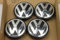 LZDOMaa Radnabenkappen Langlebig Stabil Wheel Caps Mittelabdeckung Zubehör für VW Golf Passat Touran 3B7601171 in Schwarz mit ABS-Kunststoff Finish und 14-16 Zoll Größe
