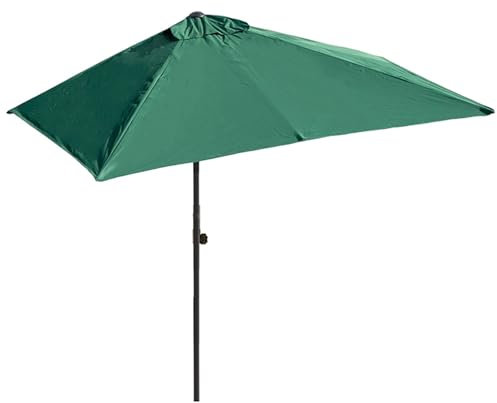 Balcone Ombrellone da Parete Semi-Rettangolare per Esterni Ombrellone da Giardino Patio Ombrello, Struttura in Acciaio, 200x100cm, 250x130cm, Copertura in Poliestere Impermeabile, UV 50+