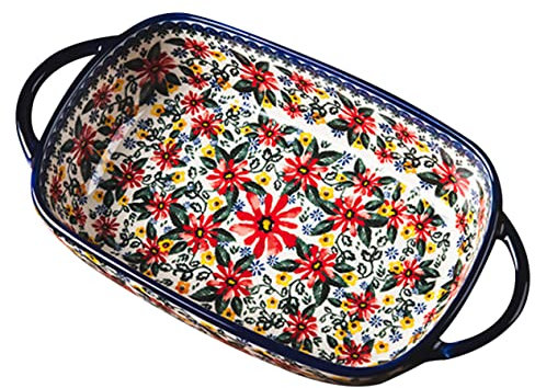 GRIRIW Bandeja para hornear pulidas bandejas de horno para hornear cacerolas papelera planchas de asar planchas para asar vajilla de cocina plato para hornear doméstico cerámica Colorful