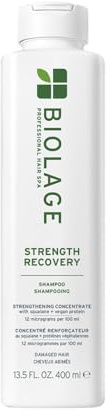 Biolage Restrukturierendes Shampoo für beschädigtes Haar, glättend, angereichert mit veganem Squalan, Strenght Recovery, 400 ml