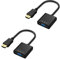 Wanme 2Pack HDMI to VGA Adapter, Unidirectional HDMI Computer to VGA Monitor, Gold Plated for Computer, Desktop, Laptop, PC, TVbox, Xbox, PS3, PS4