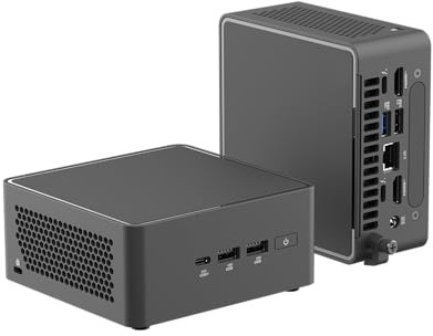 WEELIAO NUC 15 Pro Mini PC (NUC15CRHU5) – Intel Core Ultra5 225H, jusqu'à 96 Go DDR5, carte graphique Intel Arc, Wi-Fi 7, PCIe Gen5 SSD, ordinateur de bureau compact AI (barébone, pas de RAM, SSD et