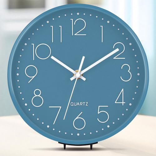 ACCSHINE Wanduhr Ohne Tickgeräusche Modern 20cm | Tischuhr Kleine Wanduhr Lautlos Quarz Batterie Einfach zu Lesen für Zimmer Zuhause Küche Schlafzimmer Büro Schule