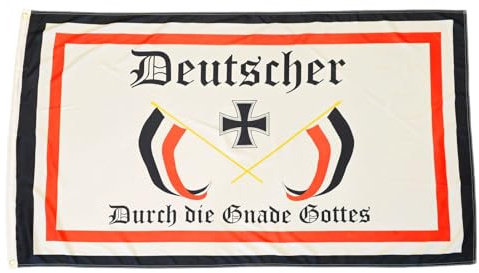 Fahne Flagge Deutsches Reich - Deutscher durch die Gnade Gottes - 90 x 150 cm