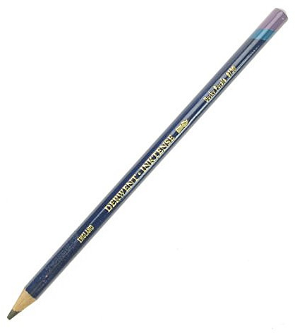 Derwent Inktense Permanent Watercolour Single Pencil, Dusky Purple (0730), 4mm Premium Core Strength, Water-Soluble, Ideal for Drawing, Colouring & Painting on Paper & Fabric, Professional Quality (2301867)
