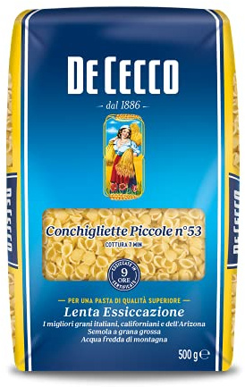 Pasta De Cecco 100% Italienisch Conchigliette Piccole n. 53 Nudeln 500g