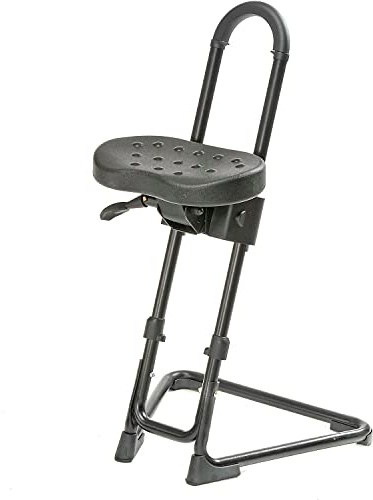 ShopSol 1010241 Sit-Stand Stool with Swivel Seat, 300-Pound Capacity