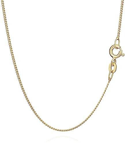 NKlaus 45cm Panzerkette 585 Gelbgold 14 Karat elegante Halskette filigrante Breite 1,1mm Collier 1,8g federleicht 8841