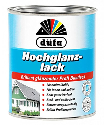 düfa Hochglanzlack Reinweiß 750 ml weiß hochglänzender Lack │ Buntlack für Innen & Außen