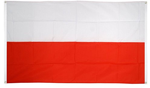 Digni Drapeau de Balcon (avec 4 Oeillets) Pologne - 90 x 150 cm Sticker Gratuit