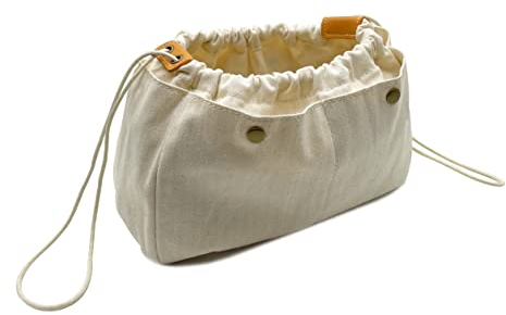 SundayZaZa Canvas-Handtaschen-Organizer, robuster Organizer mit Geldbeuteleinsatz in Tasche, 6 Taschen, 3 Größen - L