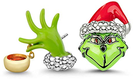 Gnoce Sterling Silber Damen Ohrringe Grüne Monster Set baumeln Ohrringe mit Zirkonia Mode Ohrstecker Ohrringe Einzigartige Weihnachten Geschenk für Frauen Männer Mädchen