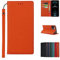 Copmob Case Compatible for iPhone 12 Pro Max,Premium Genuine Leather Flip Wallet Case,[3 Card Holders][Magnetic][RFID-Blocking],Protective Case Cover for iPhone 12 Pro Max - Orange