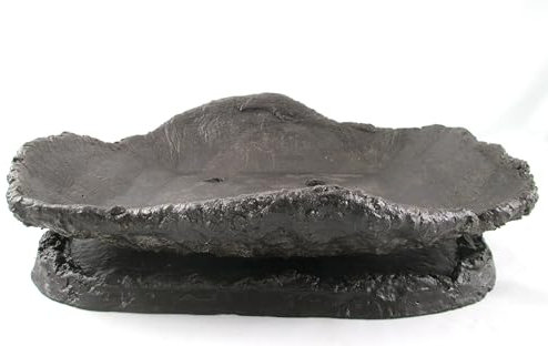 Bonsaischale + Untersetzer Bonsai Schale Bogenschale Pflanzschale Waldschale anthrazit 40x32x8cm (14425)