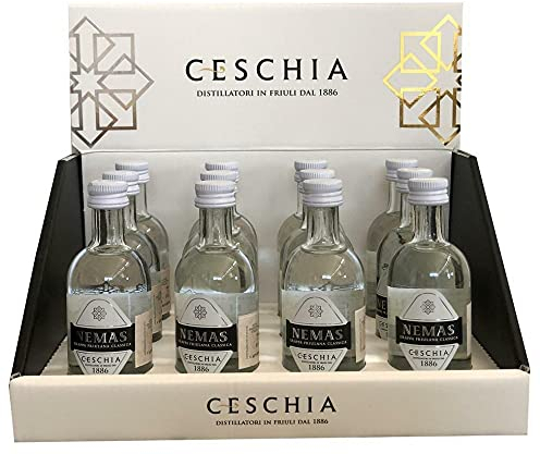 CESCHIA NEMAS GRAPPA BIANCA MIGNON MINIATURE 5 CL - 12 BOTTIGLIETTE
