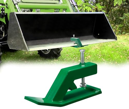 ONECHOI Tractor Bucket Edge Tamer, Heavy Duty Steel Bucket Attachments, 12 Long Skid Edge Protector Turning Bucket into Snow Pusher, 3 Width Turf Tamer Preventing Grass Destruction（ 1 Pack）