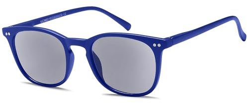 NEW VISION Lesebrille mit Sonnenschutz Getönt Lesehilfe Sehhilfe Sonnenbrille Sonnenlesebrille mit sehstärke Damen Herren NV1126-SG (BLAU, 2.5, Diottria)