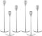 Set of 6 Silver Candlestick Holders for Taper Candles,Gold Candle Holder Fits 3/4 inch Thick Taper Candles,Candlestick Holders for Wedding, Party Table Decor, Home Decor, Candlelight Dinner