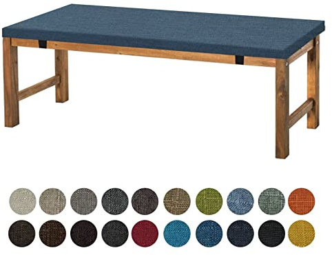 Aselbia Bankauflage Sitzkissen 140X35X5CM,Waschbare Rutschfestes Bankkissen Sitzauflage Bequeme Bankpolster für Bank, Fensterbank, Gartenmöbel, Terrasse, Drinnen,Navy Blau