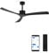 CREATE / WIND LARGE DC/Ventilatore da soffitto nero con WIFI / 6 velocità, silenzioso, programmabile, due altezze