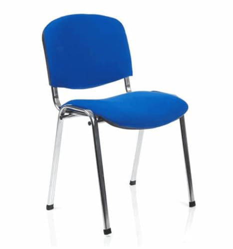 Dynamic BR000068 ISO Stacking Frame Chair - Blue Fabric, Chrome