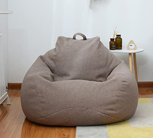 S/M/L Lazy Sofa Cover Stühle ohne Füllstoff Leinen Stoff Liege Sitz Sitzsack Pouf Puff Couch Tatami Wohnzimmer Möbel Abdeckung