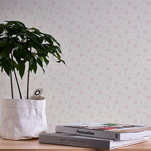 A.S. Création Maison Charme 390673 Non-Woven Wallpaper Light Grey Red White 10.05 m x 0.53 m Made in Germany