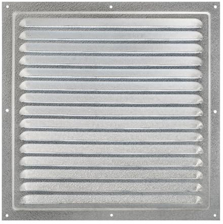 Presa d'Aria in Acciaio Zincato 30 x 30 cm, Griglia di Ventilazione in Metallo con Rete Protettiva, Griglia di Ventilazione per Interni/Esterni, Griglia di Ventilazione in Metallo con Rete.