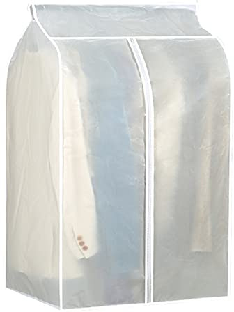 TOPINCN 120 X 100 X 50 cm Durchsichtige Kleiderständerabdeckung, Super Große Transparente 3D Reißverschluss Kleidungs Staubschutz Kleiderschrank Aufbewahrungstasche