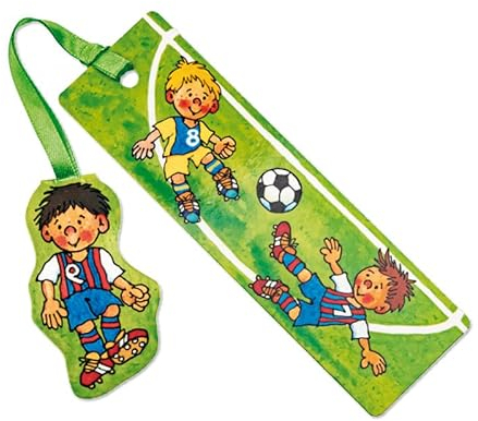Lesezeichen * FRITZ FLANKE * mit Kordel und Anhänger von Lutz Mauder | 16061 | Fußball Fußballer Geschenk Bücher Buch Kinder Lesen Mitgebsel