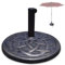 TANGZON Resin Parasol Base, 14KG/18KG/20KG Heavy-Duty Round Patio Umbrella Weight Stand with Adjustable Knob, 38MM/48MM Garden Parasol Sunshade Holder (20KG, 55 x 55 x 35cm, Bronze)