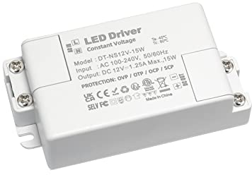 Transformador 220V a 12V, 15W LED Driver, Fuente de Alimentación 1.25A Para Tira LED G4 GU5.3 MR11 MR16
