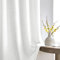 Melodieux Gardinen mit Ösen Weiss Leinen Optik Halbfrei Vorhänge 2er Set, 260x140cm, Scheibengardinen Modern Blickdichte Gardinen für Fenster Schlafzimmer Wohnzimmer