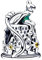Lkwidi Charme Tinker Bell Himmlische Fingerhut Charms-Anhänger 925 Sterling Silber Charm Bead Pendant für Europäische Armbänder und Halsketten