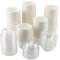 DAKFOOK 100 PCS 200ml Paper Ice Cream Cups, 7oz Disposable Dessert Cups with Dome Lids, White Paper Ice Cream Tubs Takeaway Containers for Soup, Sundae, Frozen Yoghurt