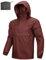 Outdoor Ventures Herren Regenjacke Wasserdichter Pullover mit Kapuze Packbare Reflektierende Jacke Leichte Fahrrad Windjacke Atmungsaktive Softshelljacke für Wandern Laufen Outdoor Braunrot 3XL