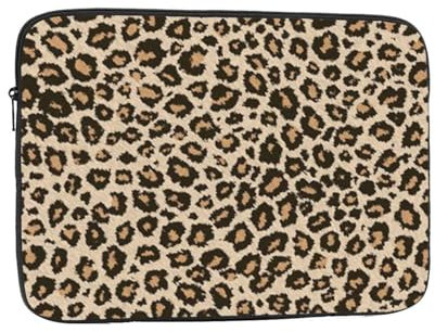 Housse pour ordinateur portable à motif léopard imprimé pour ordinateur portable de 10 à 17 pouces